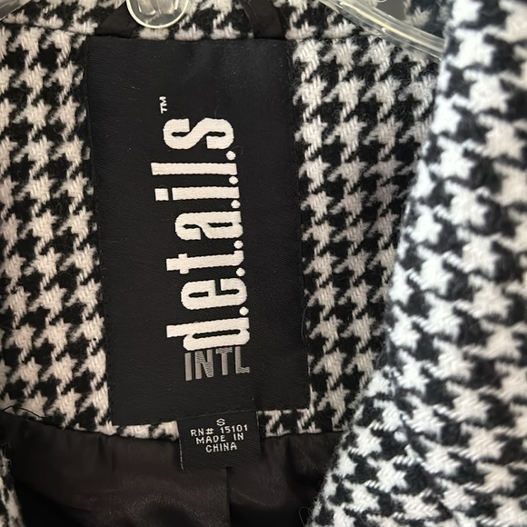 INTL d.e.t.a.i.l.s Houndstooth Belted Jacket - Picture 4 of 8
